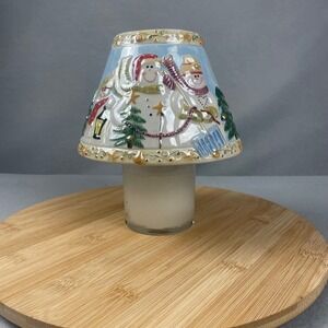Yankee Candle Snowman Christmas Holiday Tart Warmer‎ Topper Luminaries Ceramic